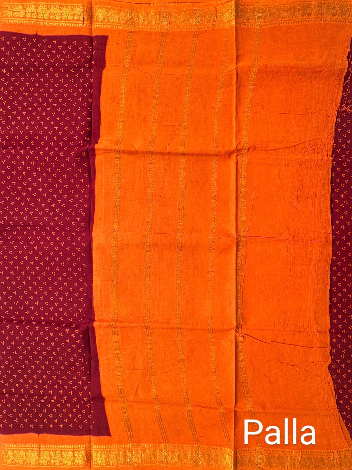 Maroon Soongadi Cotton Saree