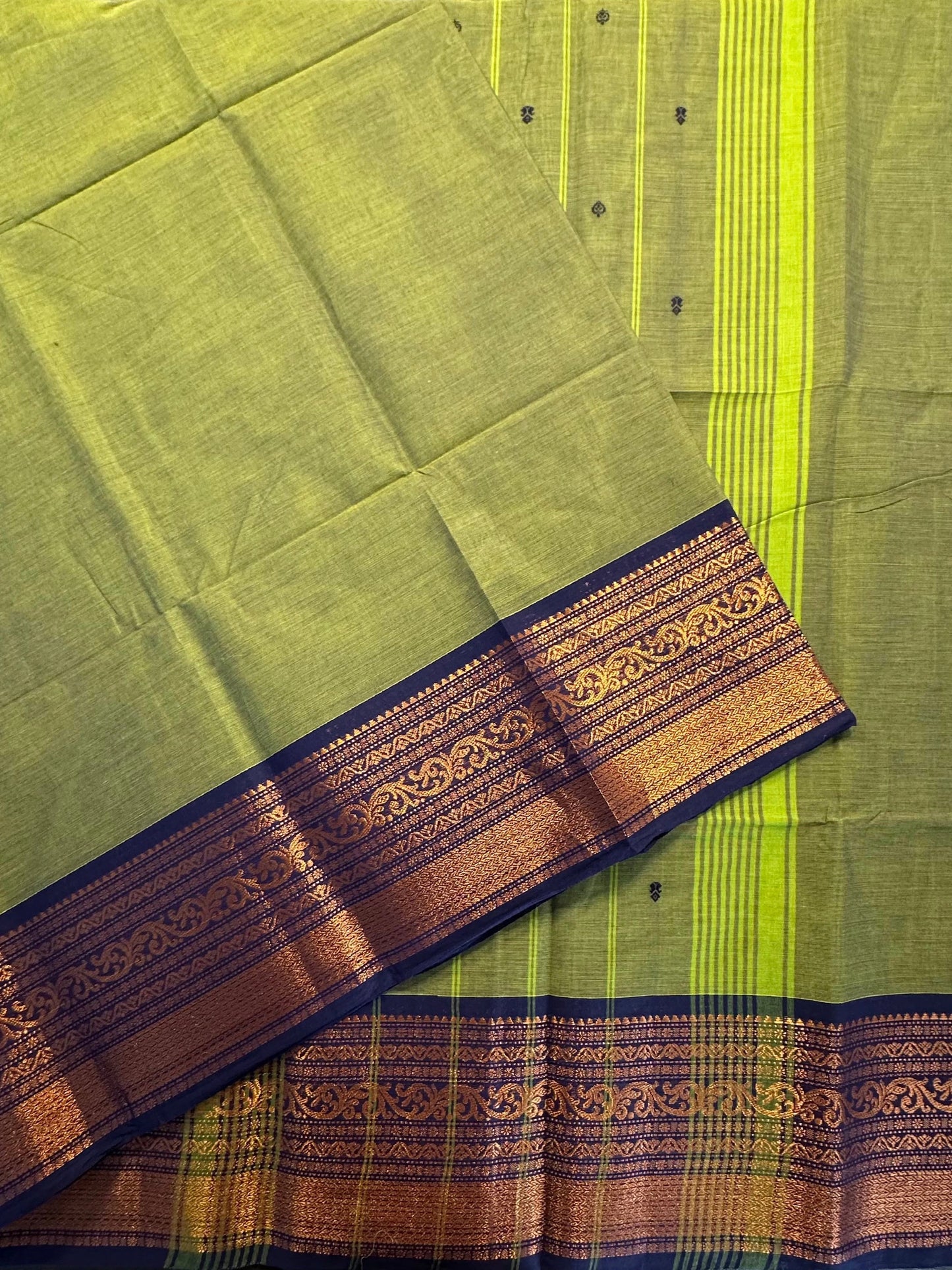 Green Narayanpet Cotton Saree
