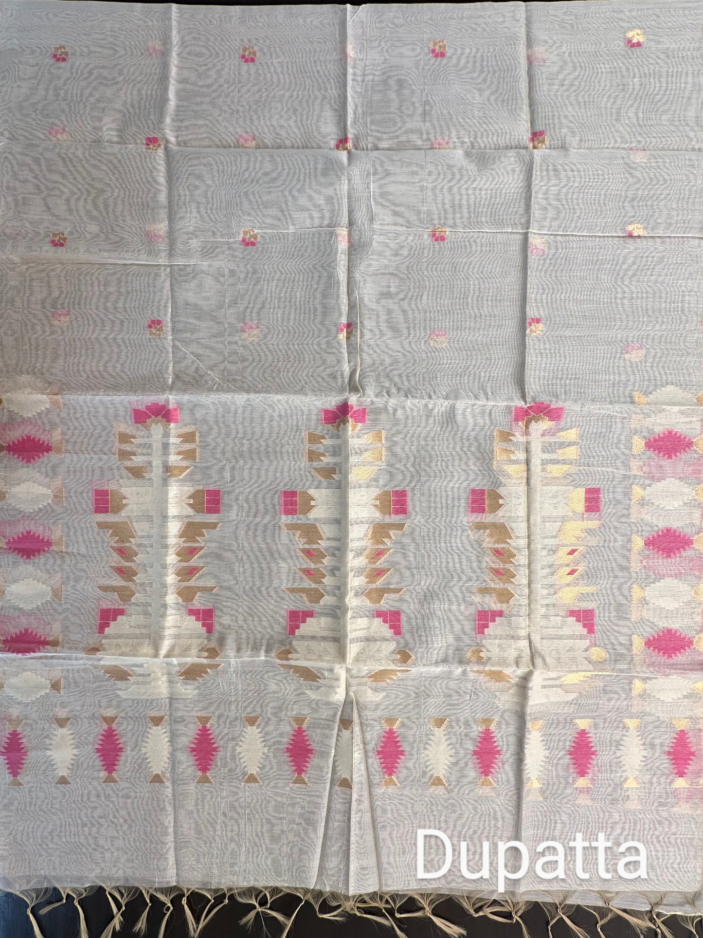 Pink Jacquard Handloom Suit