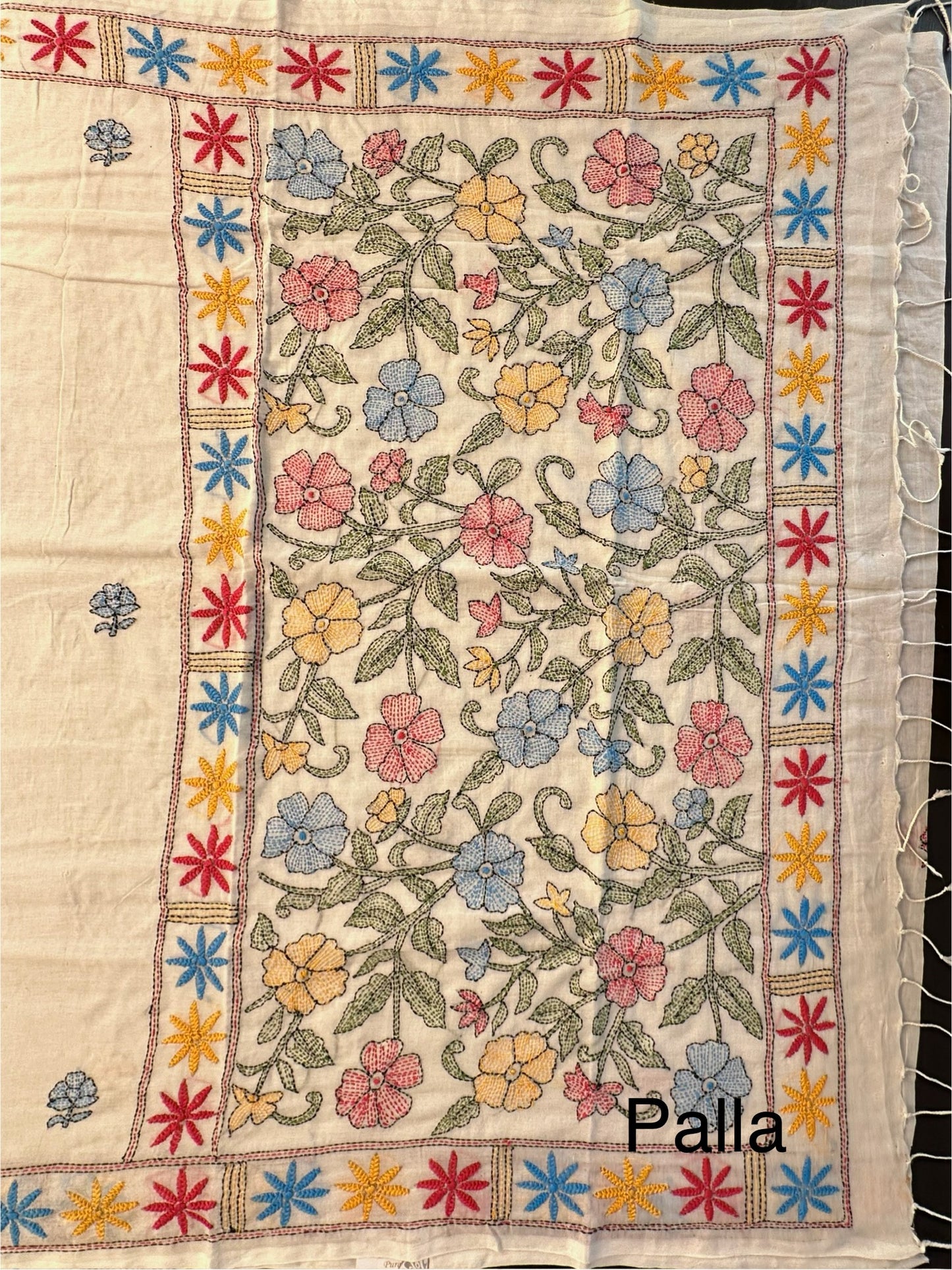 Kaantha Embroidery Cotton Saree