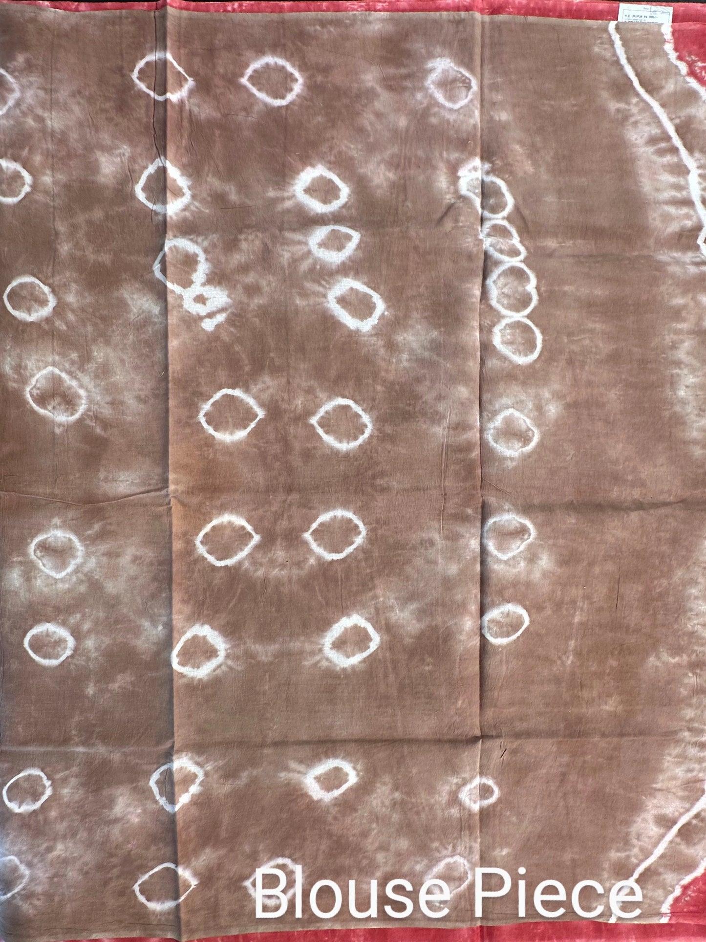 Beige Batik Pure Cotton Saree