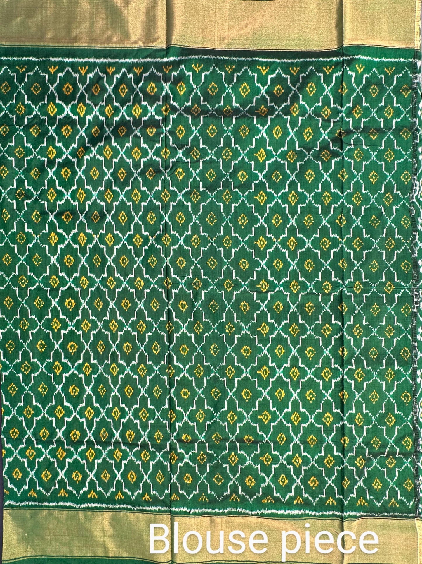 Bottle Green Patola Gharchola Handloom Silk Saree