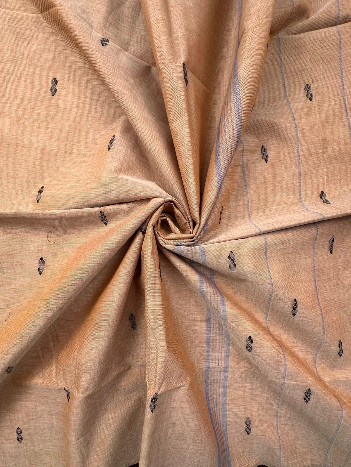 Beige-Brown Narayanpet Cotton Saree