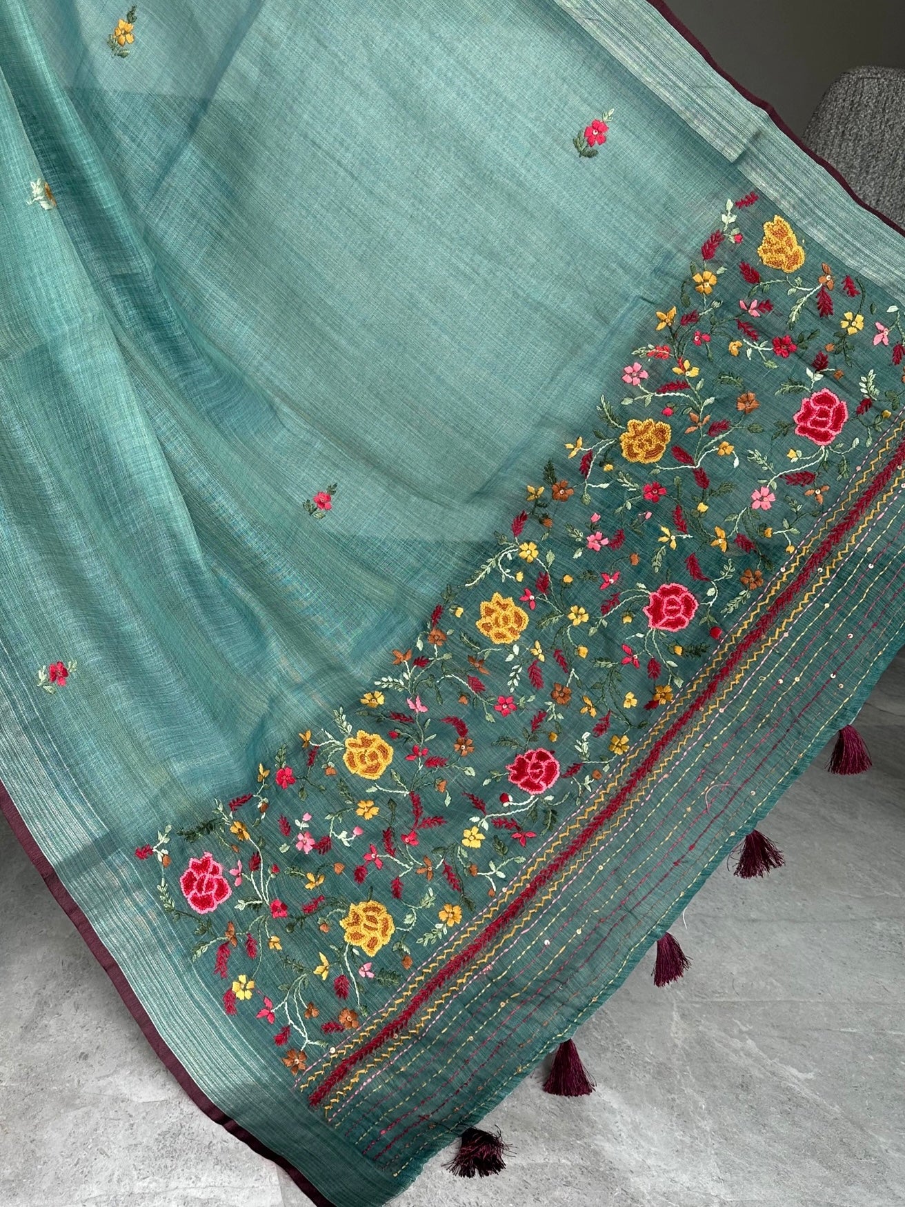 Cotton Saree with Embroidery
