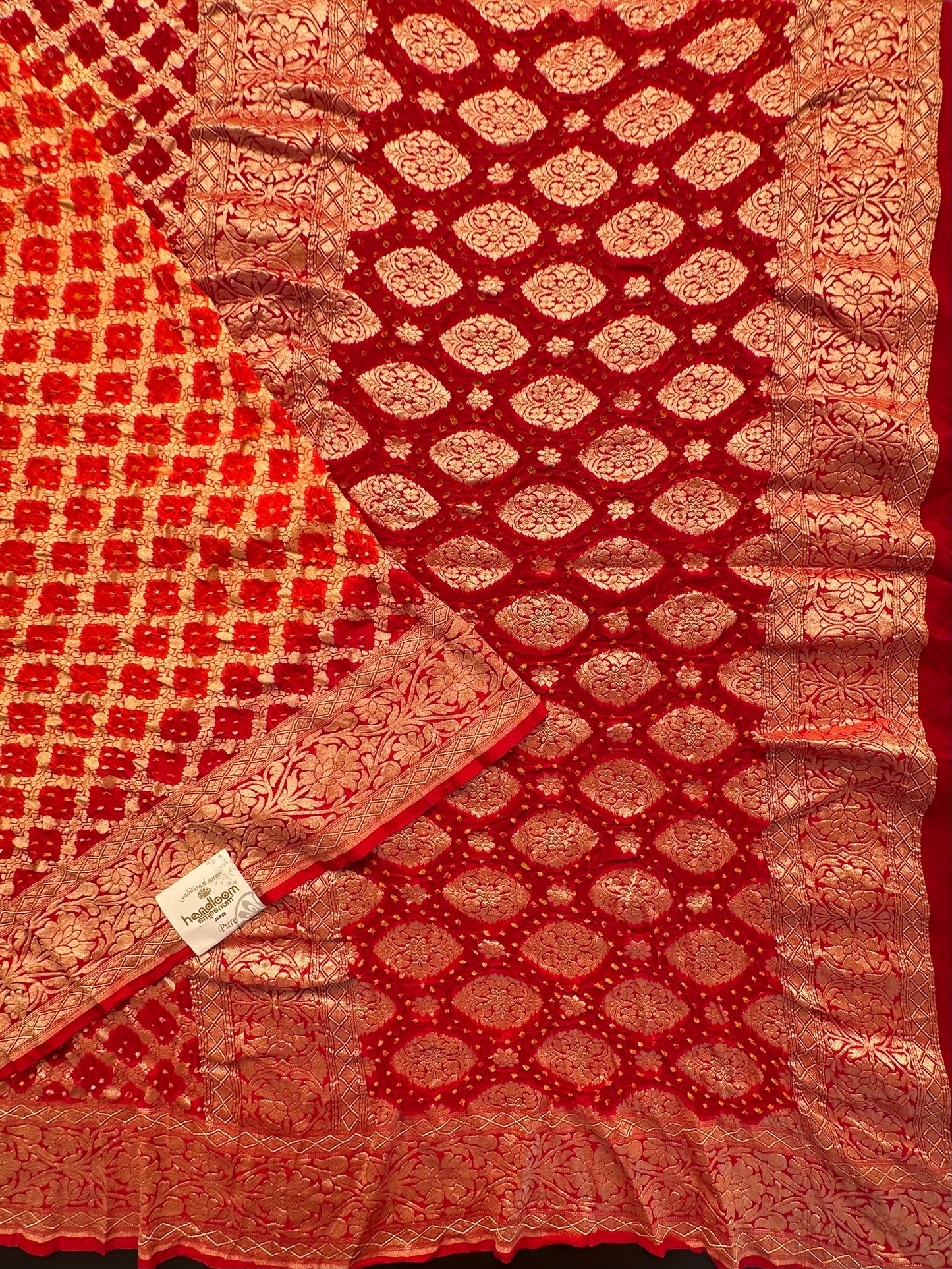 Pure Georgette Gharchola Bandhej Saree