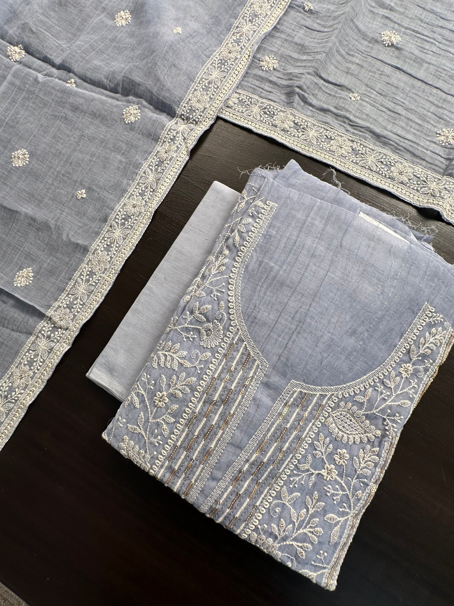 Pure Chanderi 3-Piece Suit