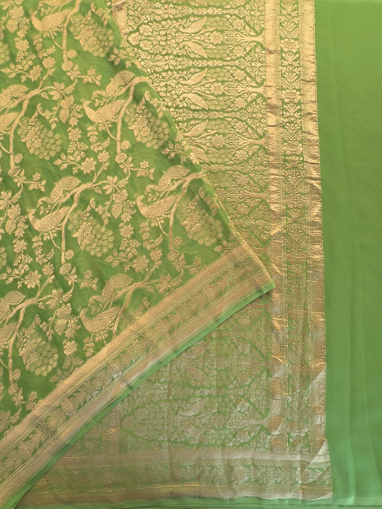 Khaddi Jaal Pure Georgette Saree