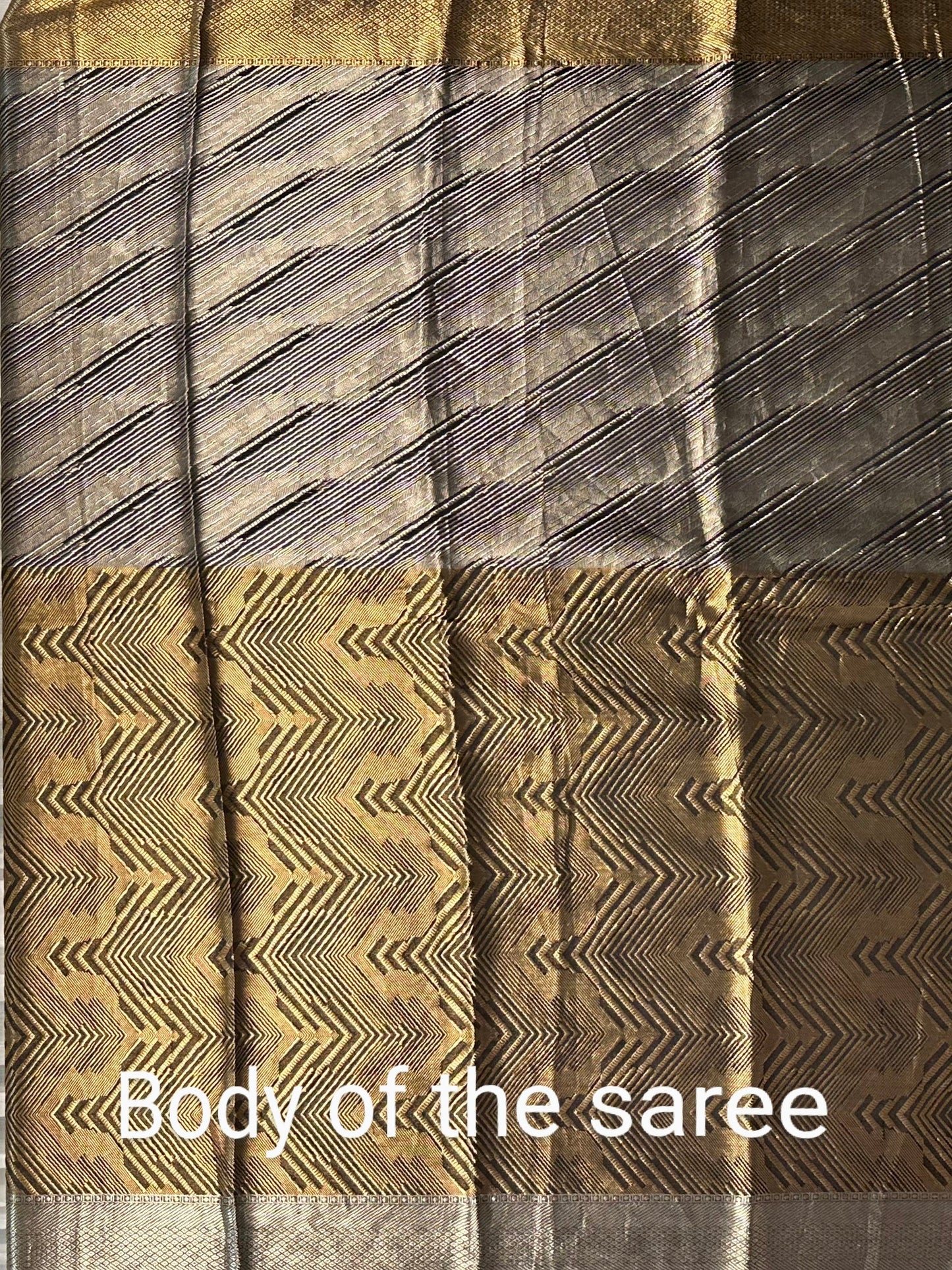 Black Pure Tissue Silk Saree