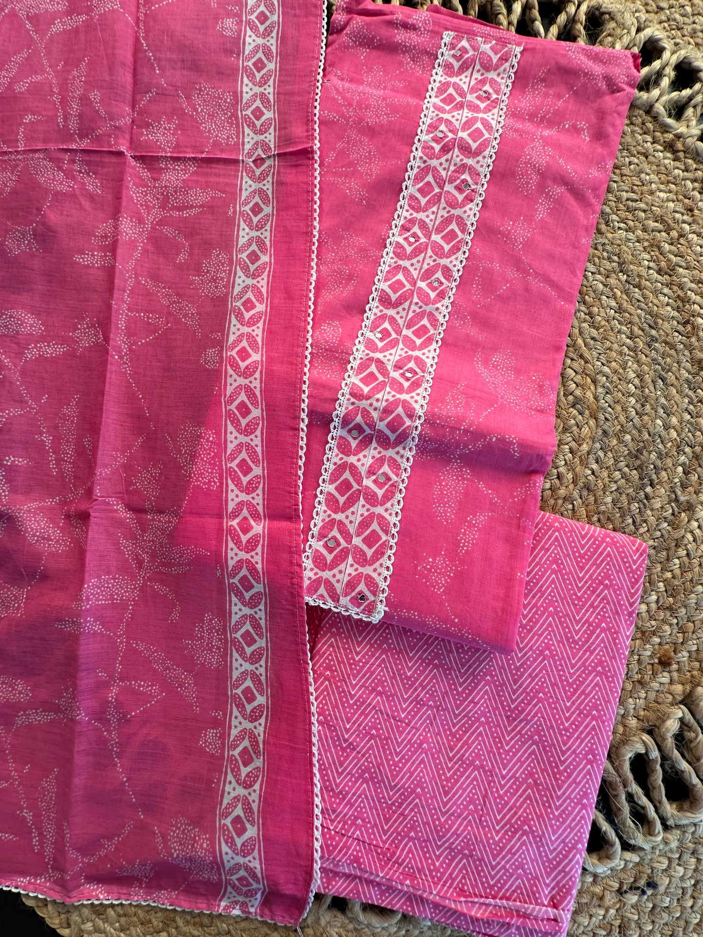 Jaipuri Necktie Cotton 3-Piece Suit