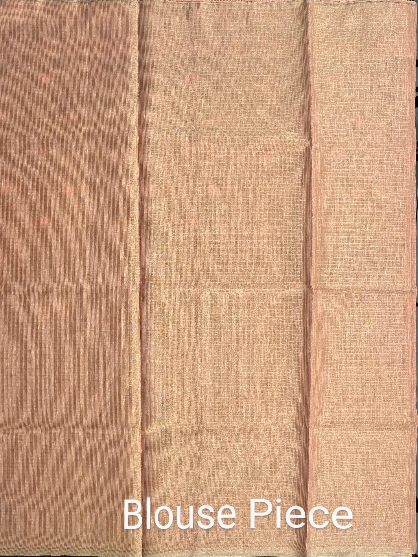 Peach Fancy Tissue Saree