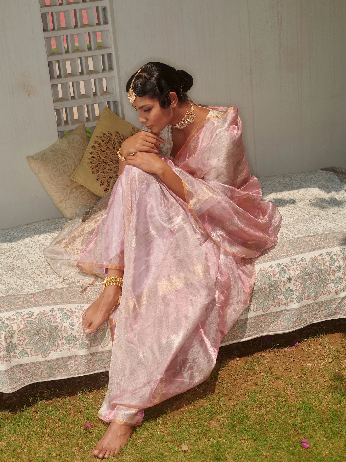 Jacquard Pure Tissue Silk Saree