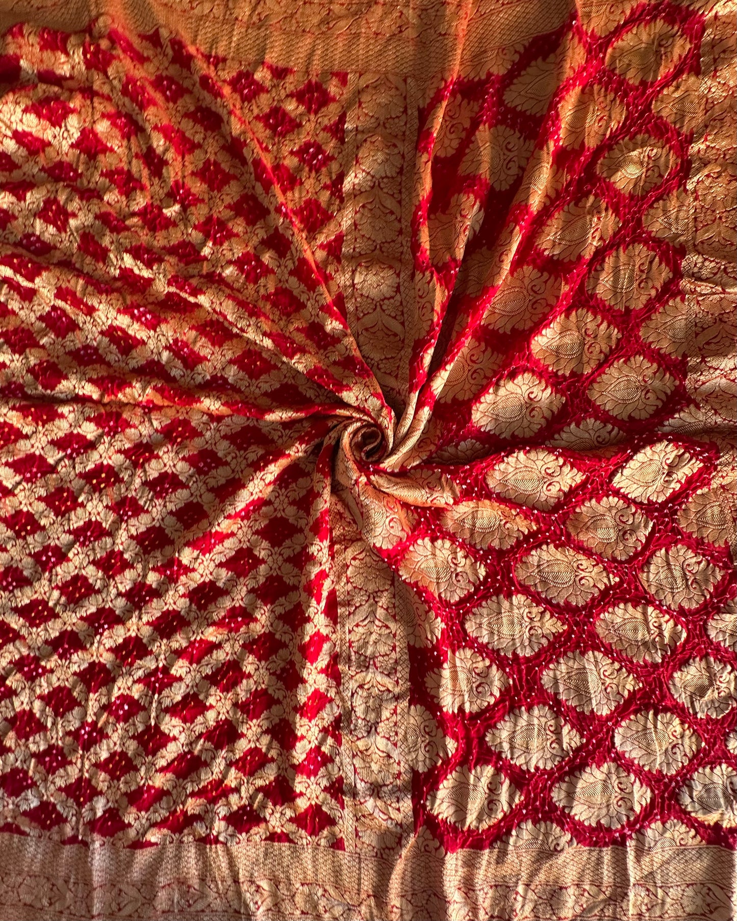 Pure Georgette Gharchola Bandhej Saree
