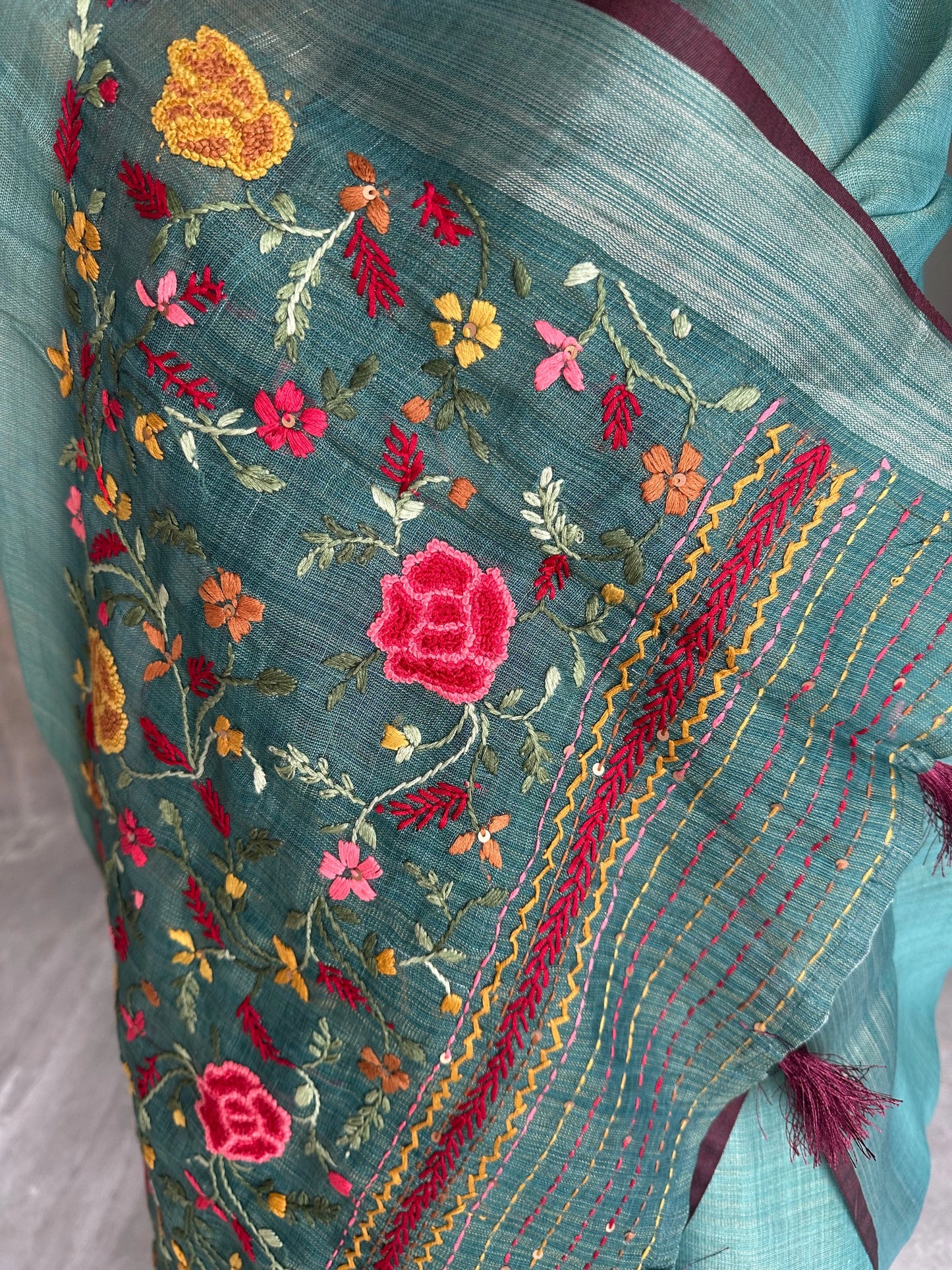 Cotton Saree with Embroidery