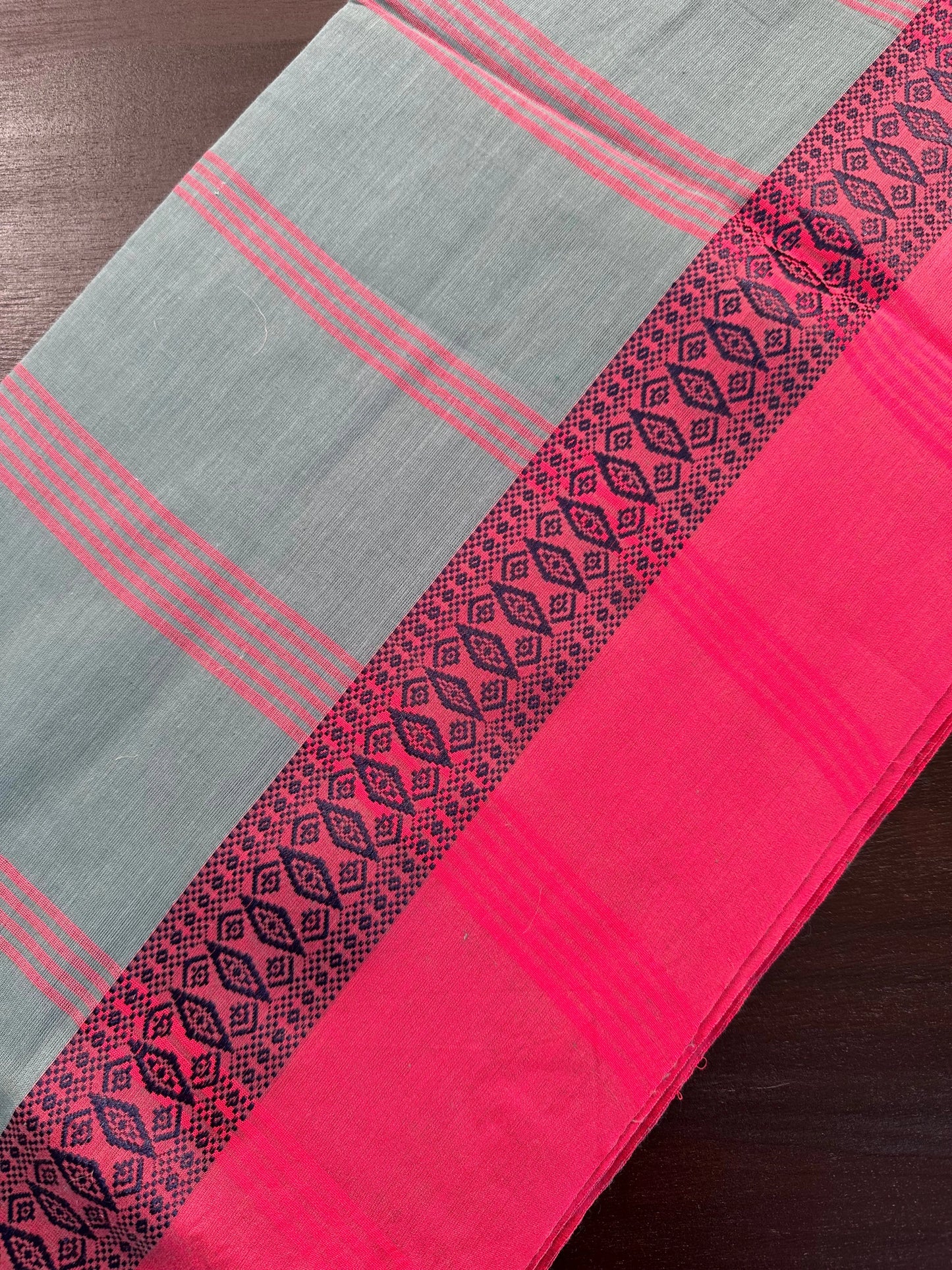 Jade Ivy-Pink Tripura Cotton Saree