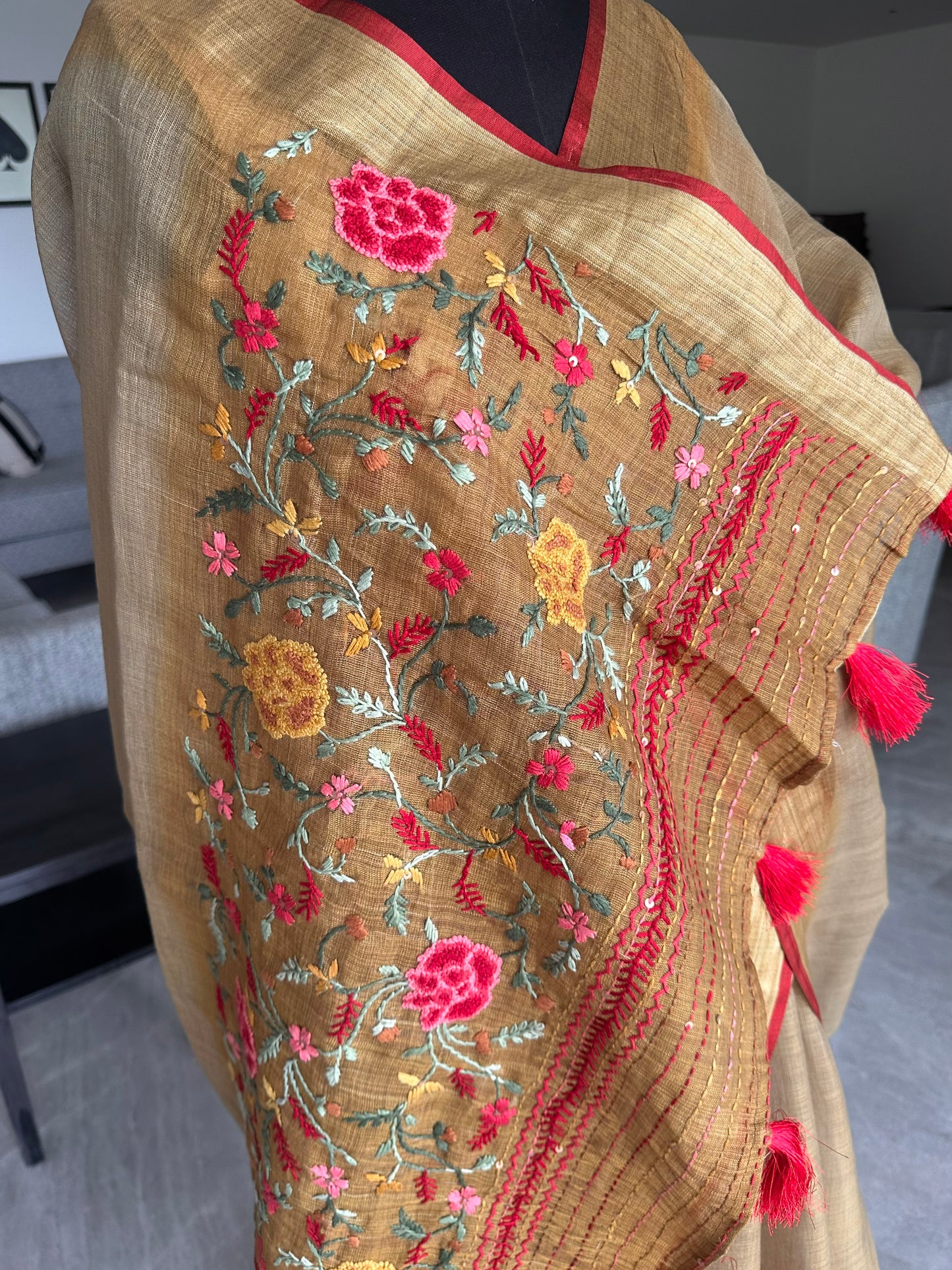 Cotton Saree with Embroidery