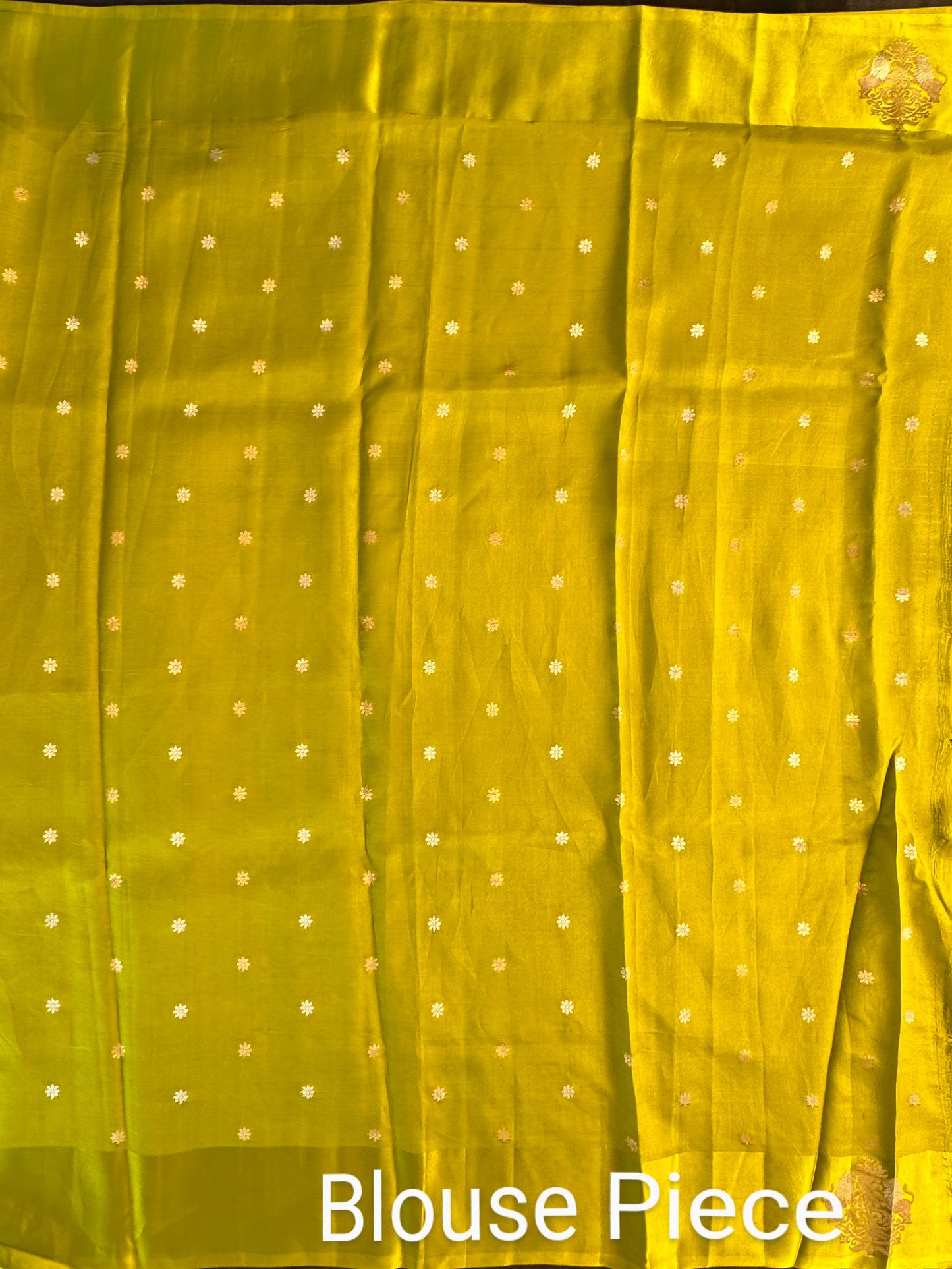 Olive Green Banarasi Satin Saree