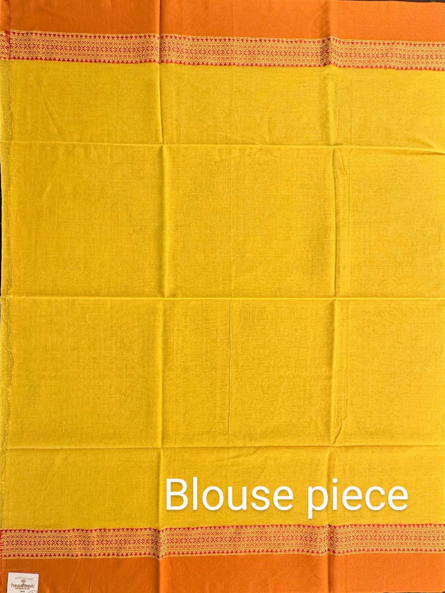Yellow -Mustard Tripura Cotton Saree