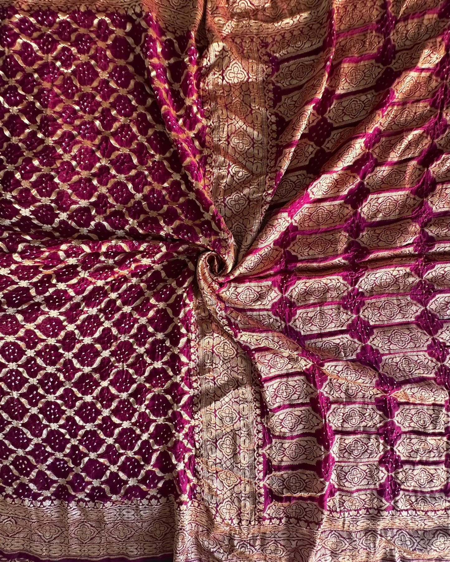Pure Georgette Gharchola Bandhej Saree
