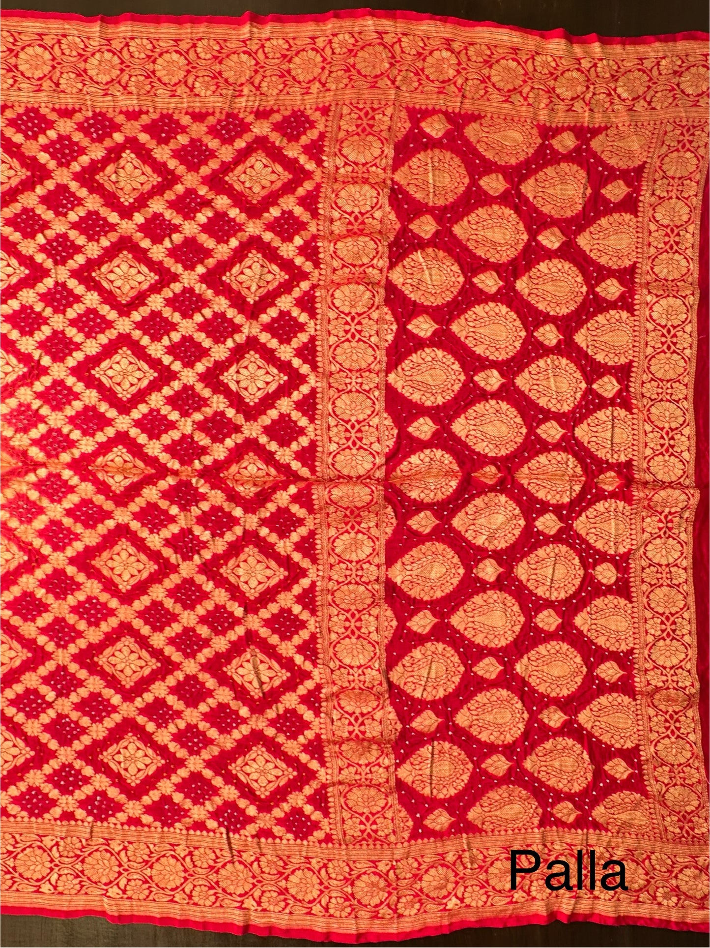 Pure Georgette Gharchola Bandhej Saree