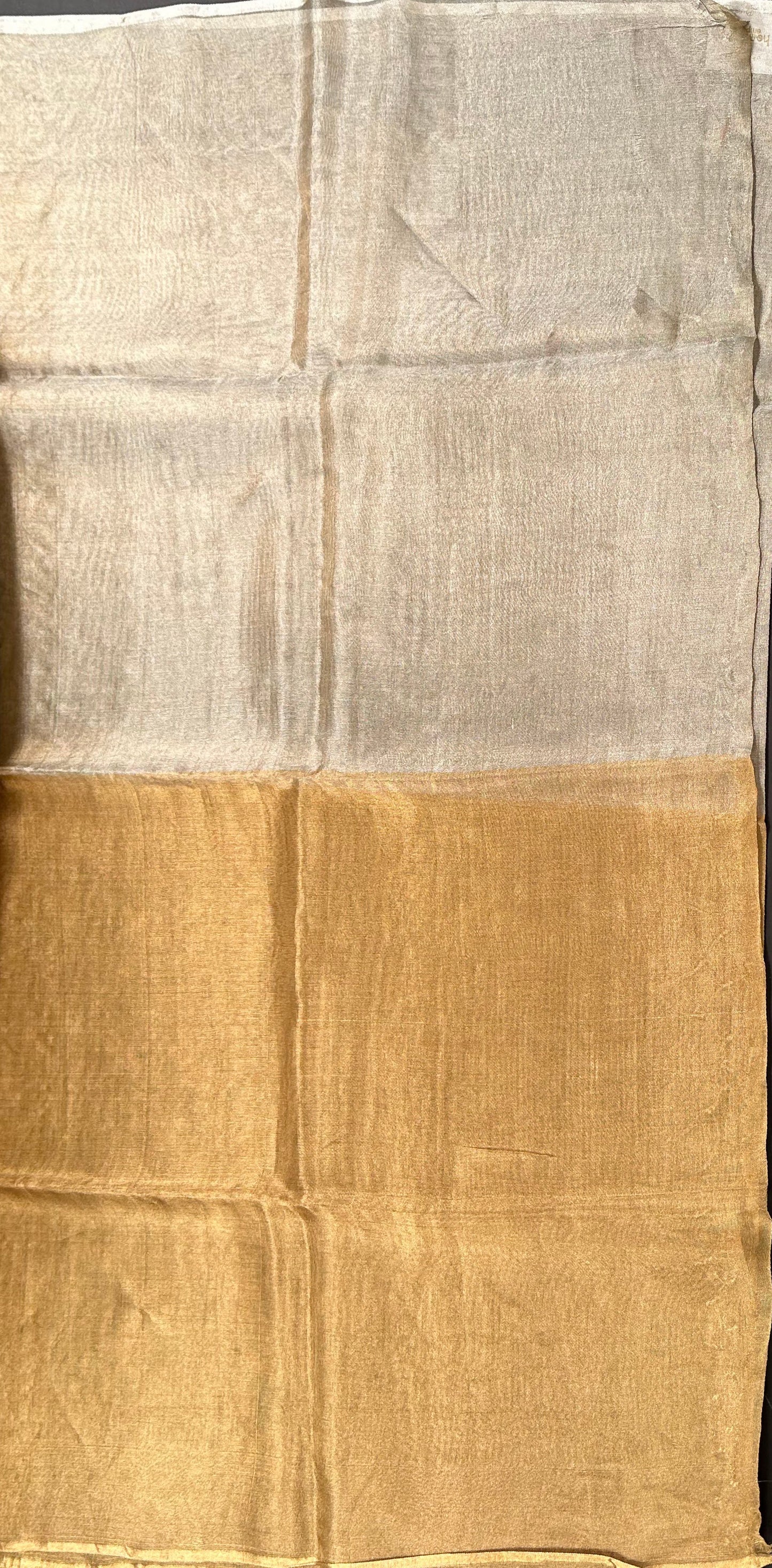 Swarnima Chandrahaas Golden-Silver Tissue Saree