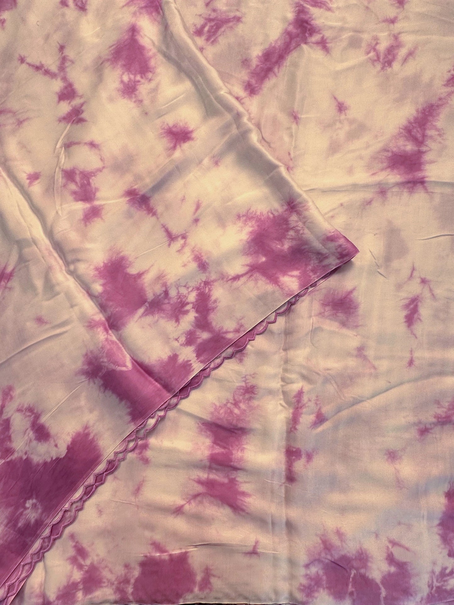 Abstract Satin Saree