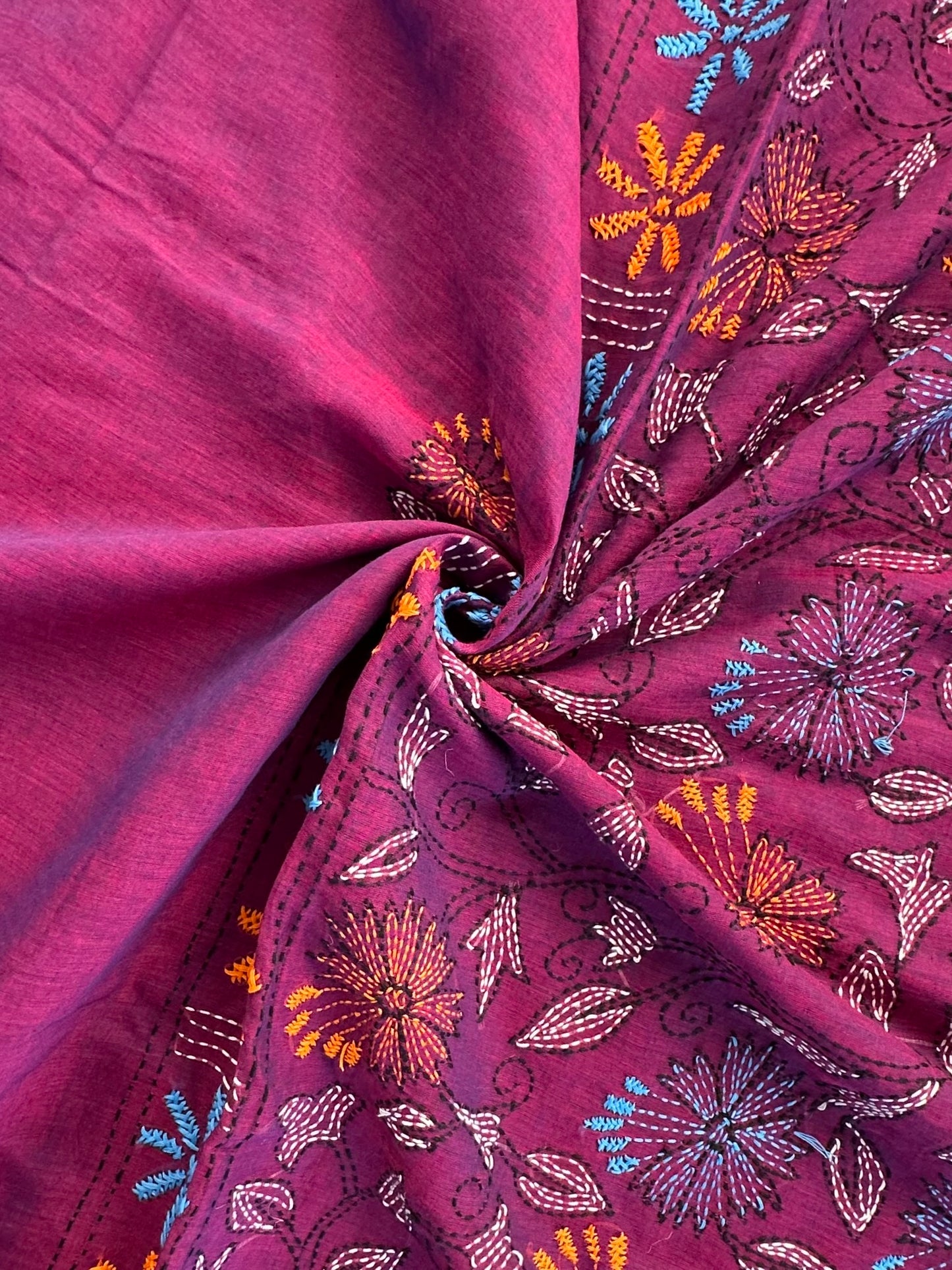 Kaantha Embroidery Cotton Saree