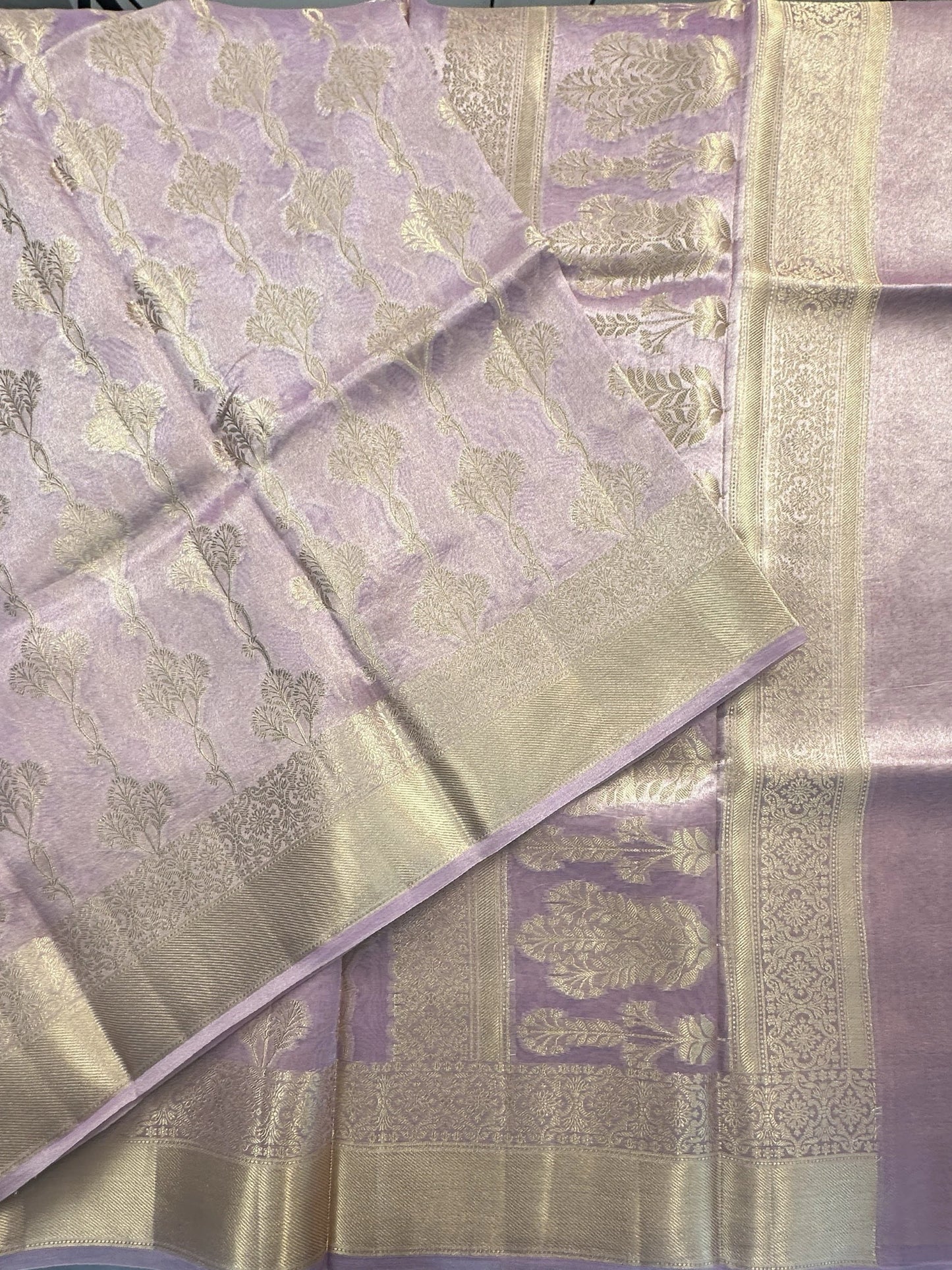 Purple Tissue Silk Saree