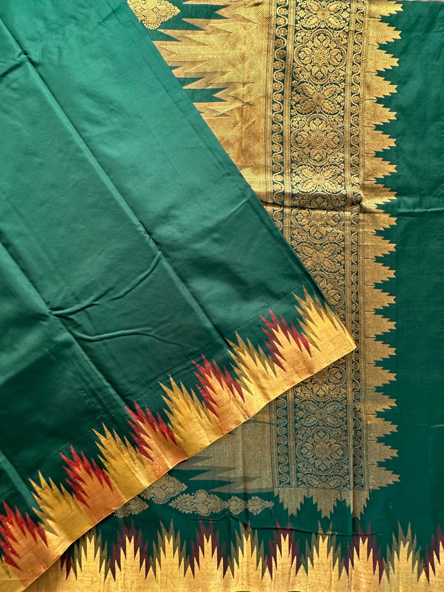 Madurai Temple Border Pure Silk Saree