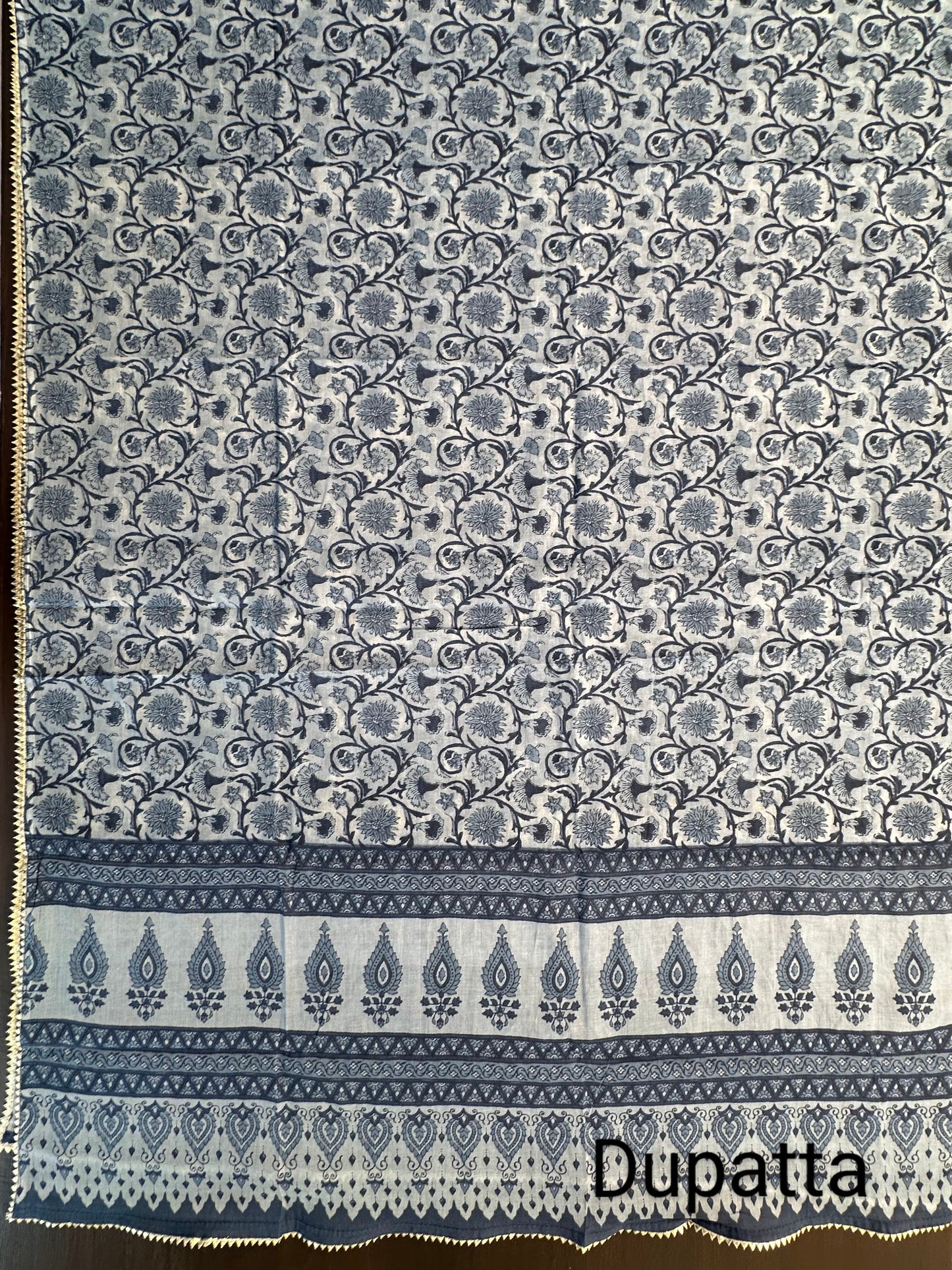 Angrakha Printed Cotton 3-Piece Suit