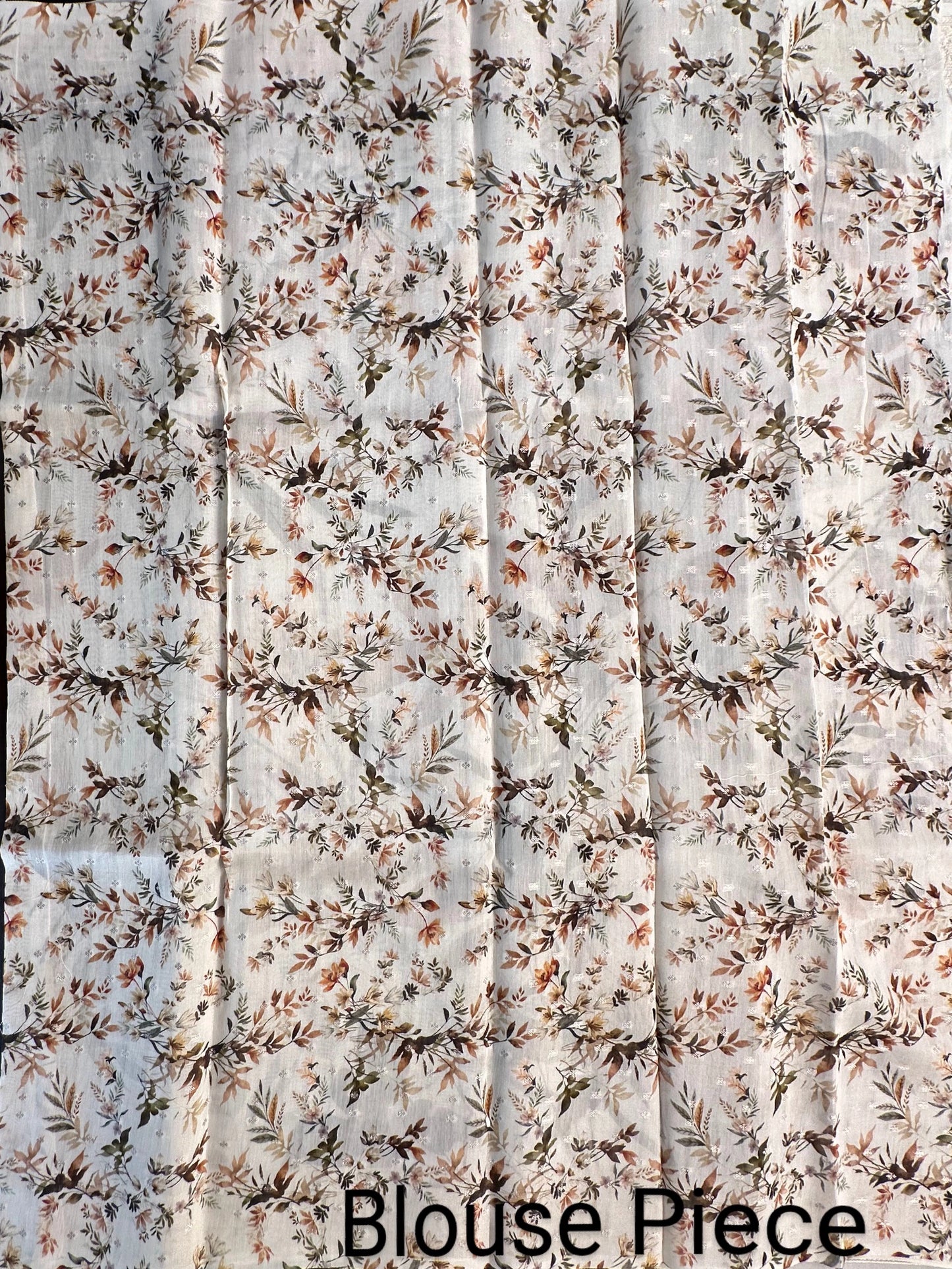 Off White - Multi Floral Print Organza Saree