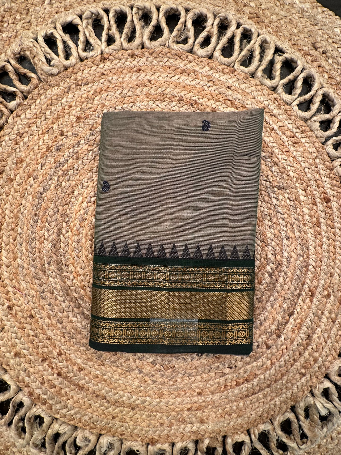Green Narayanpet Cotton Saree