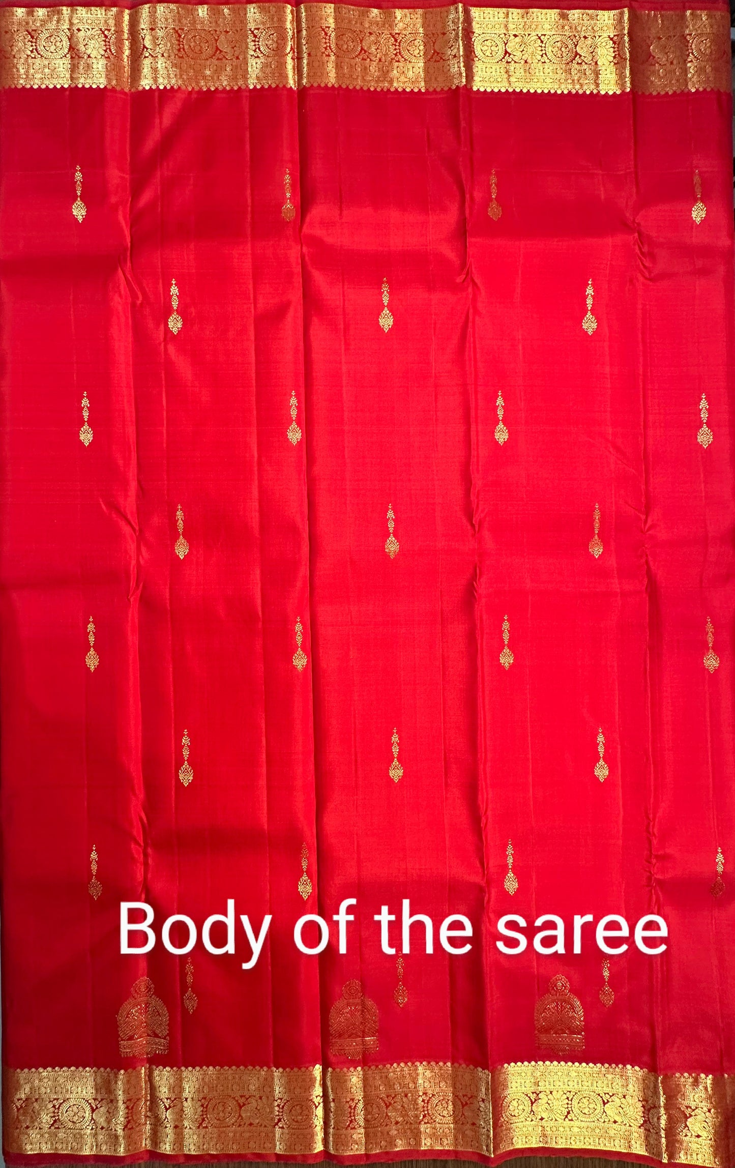 Red Handloom Kanjivaram Pure Silk Saree