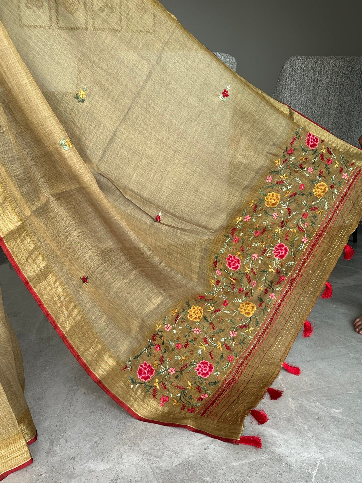 Cotton Saree with Embroidery