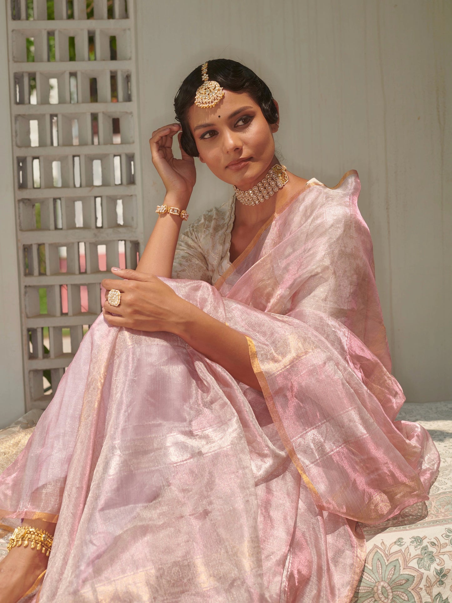 Jacquard Pure Tissue Silk Saree