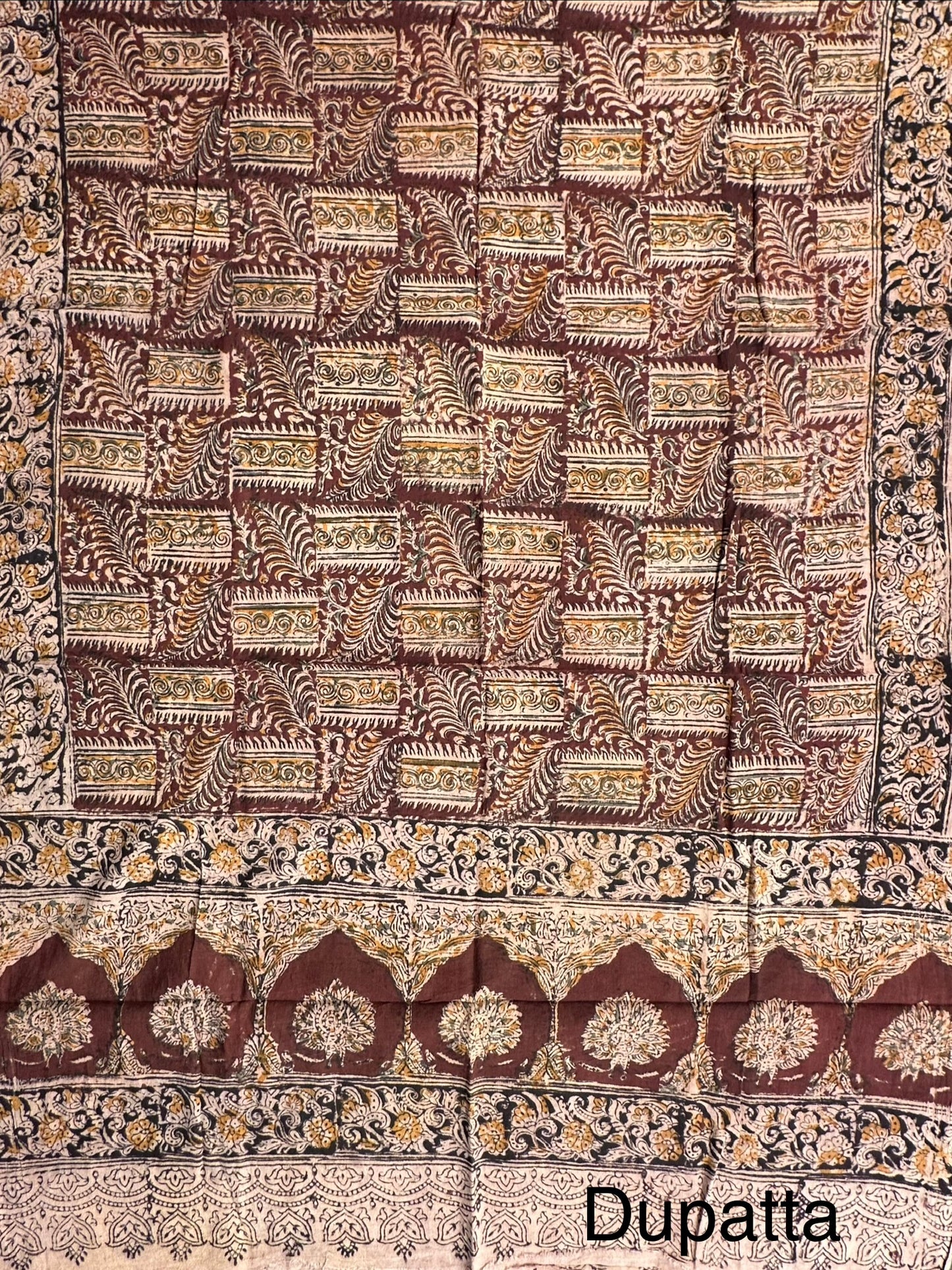 Mehndi Green Mangalgiri Cotton Unstitched 3-Piece Suit