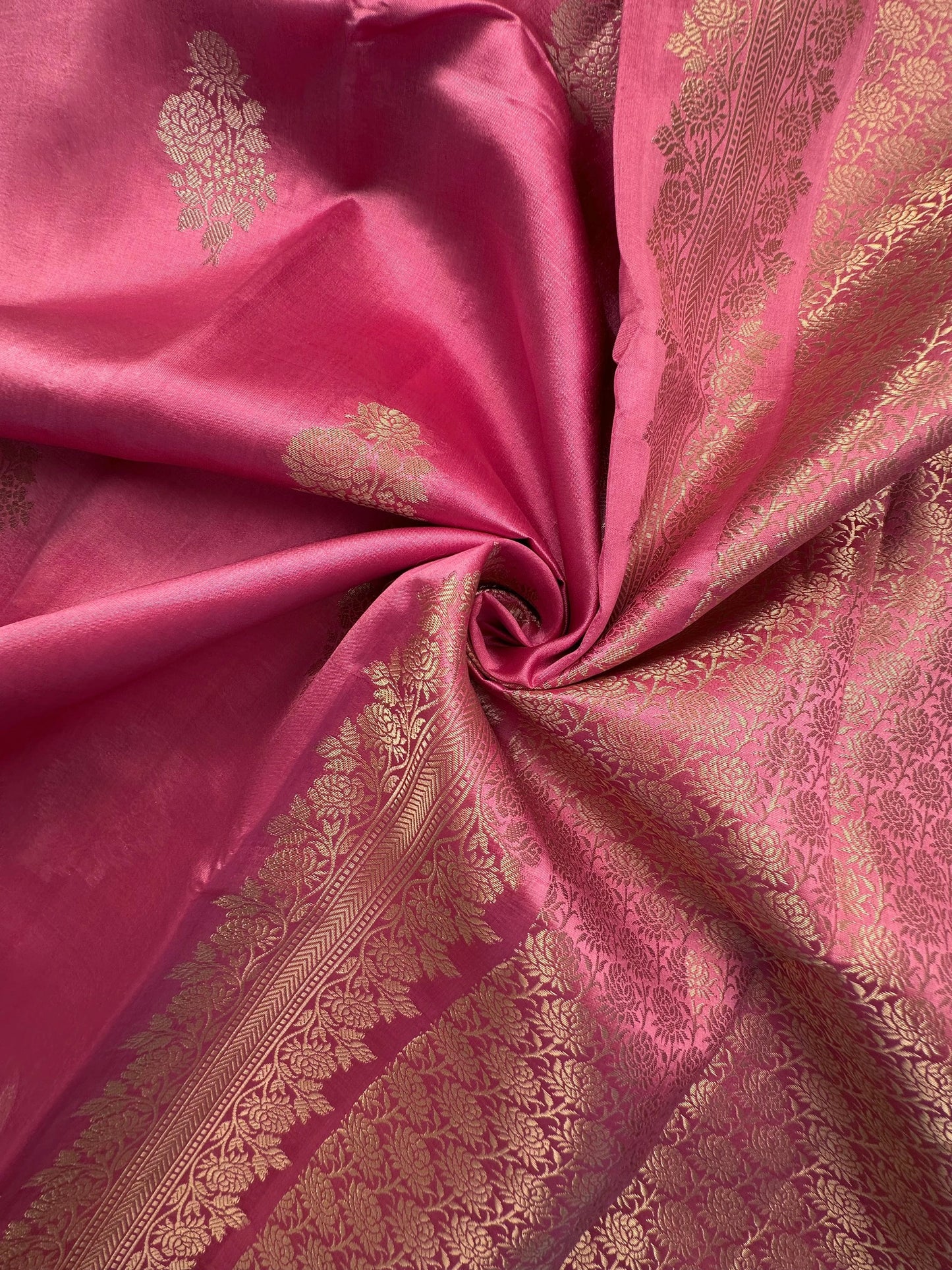 Pink Vishakha Pure Silk Saree