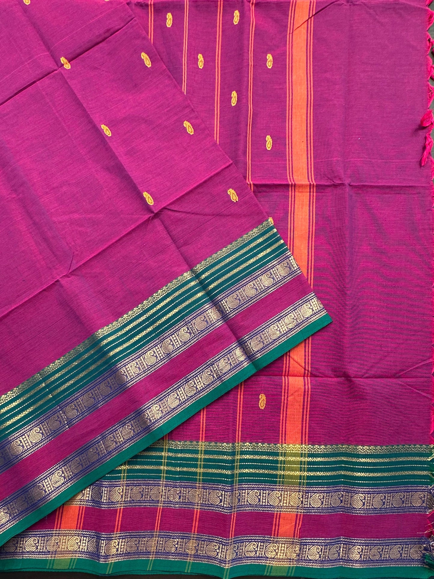 Wine Narayanpet Cotton Saree