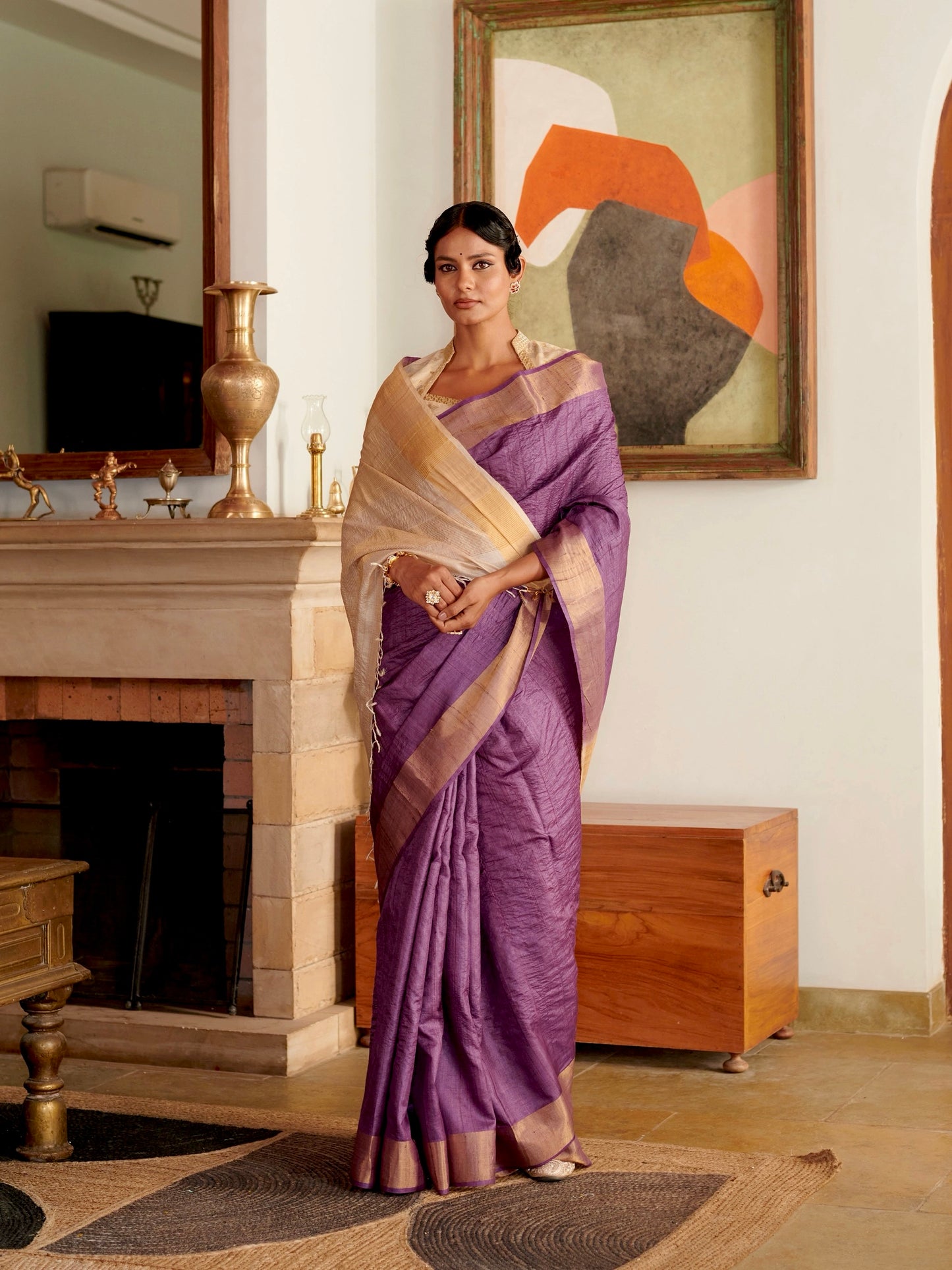 Handloom Tussar Silk Saree