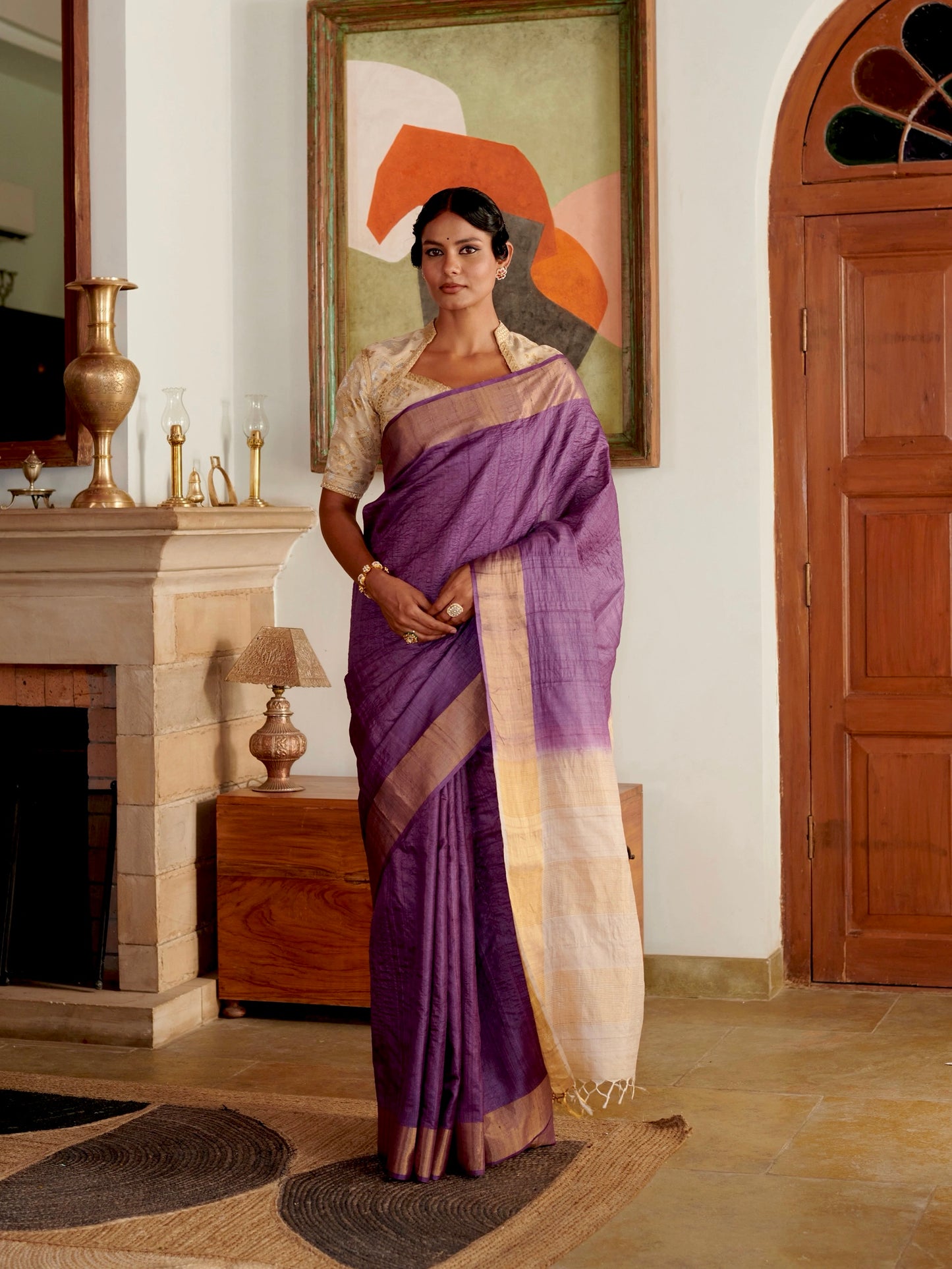 Handloom Tussar Silk Saree