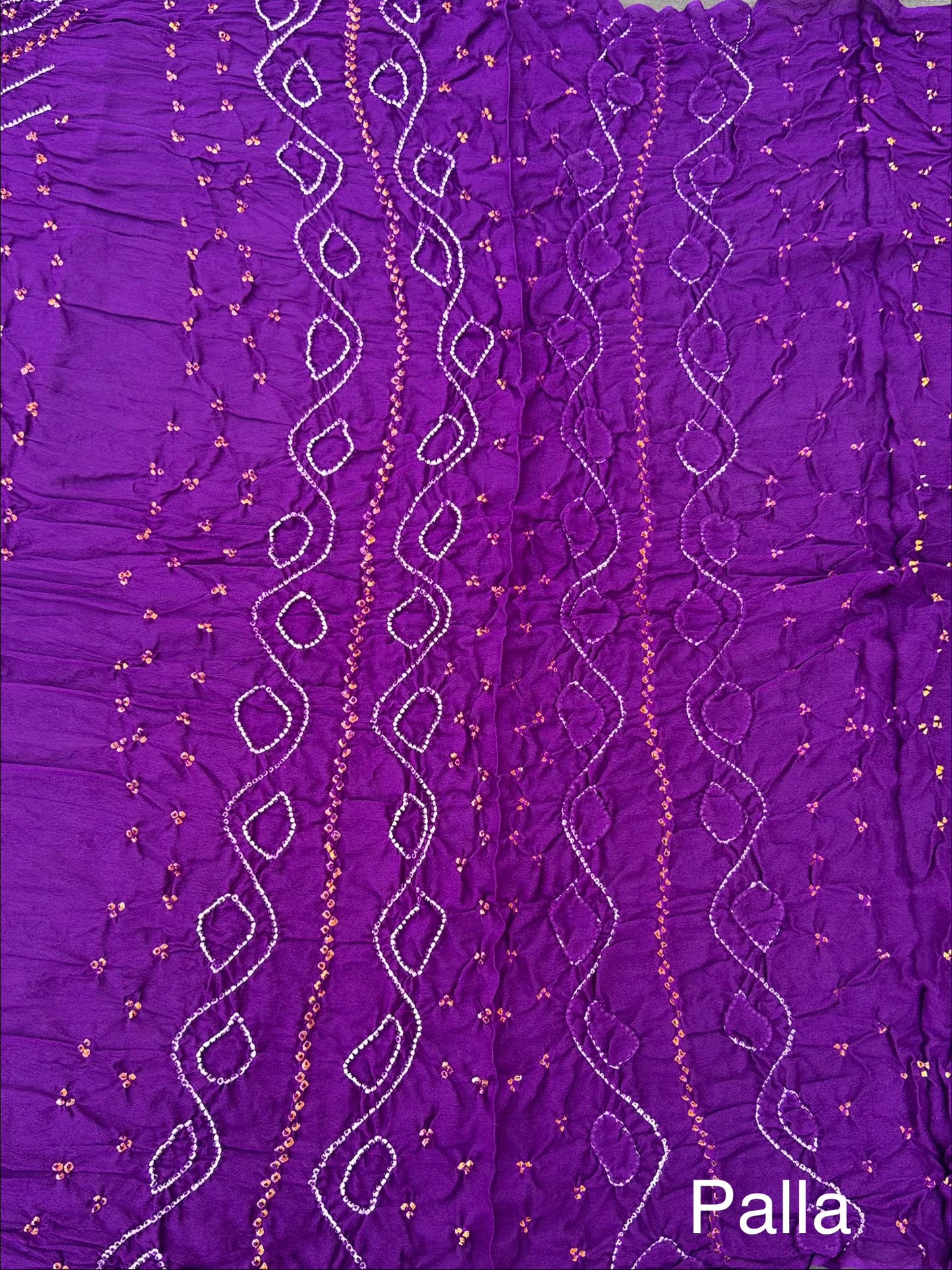 Purple Rai Bandhej Chinon Saree