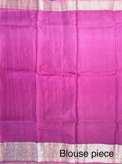 Shaded Dark Purple Pure Kota Doria Silk Saree
