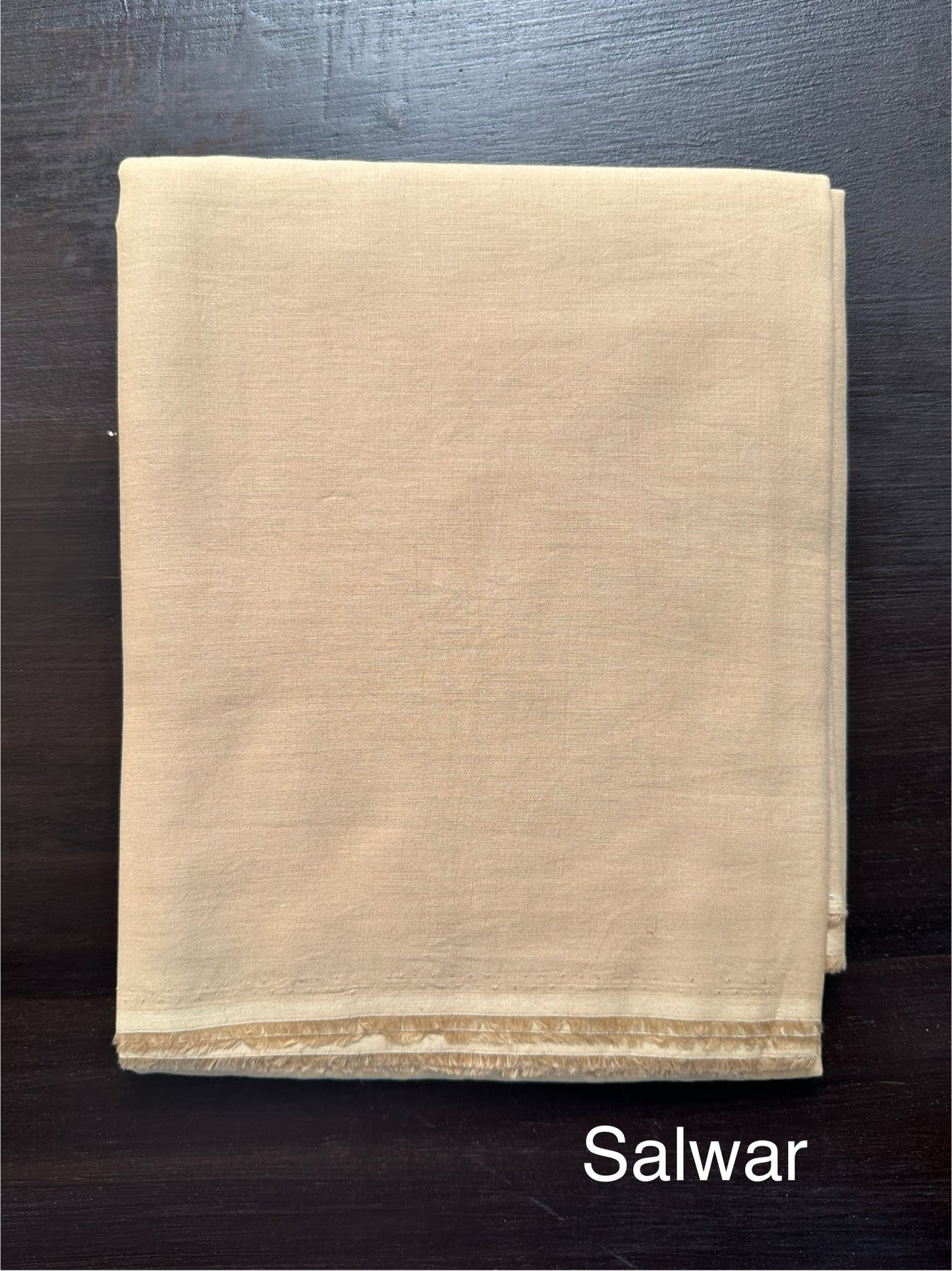 Beige Jamdani Cotton 3-Piece Suit