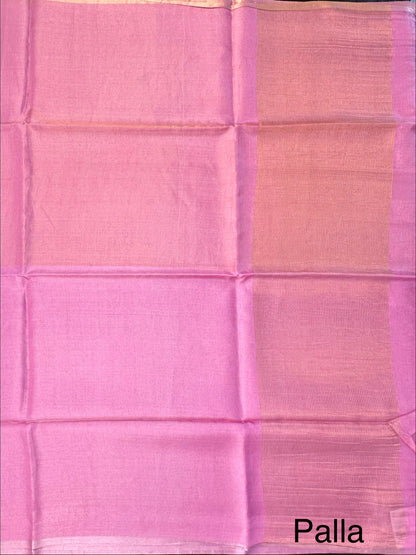 Pink Pure Tissue Silk Saree