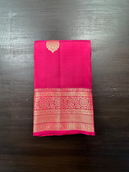 Magenta Handloom Kanjivaram Pure Silk Saree