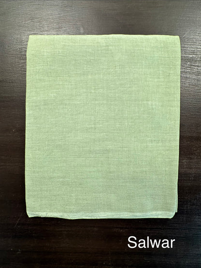 Pista Green Cotton 3-Piece Suit