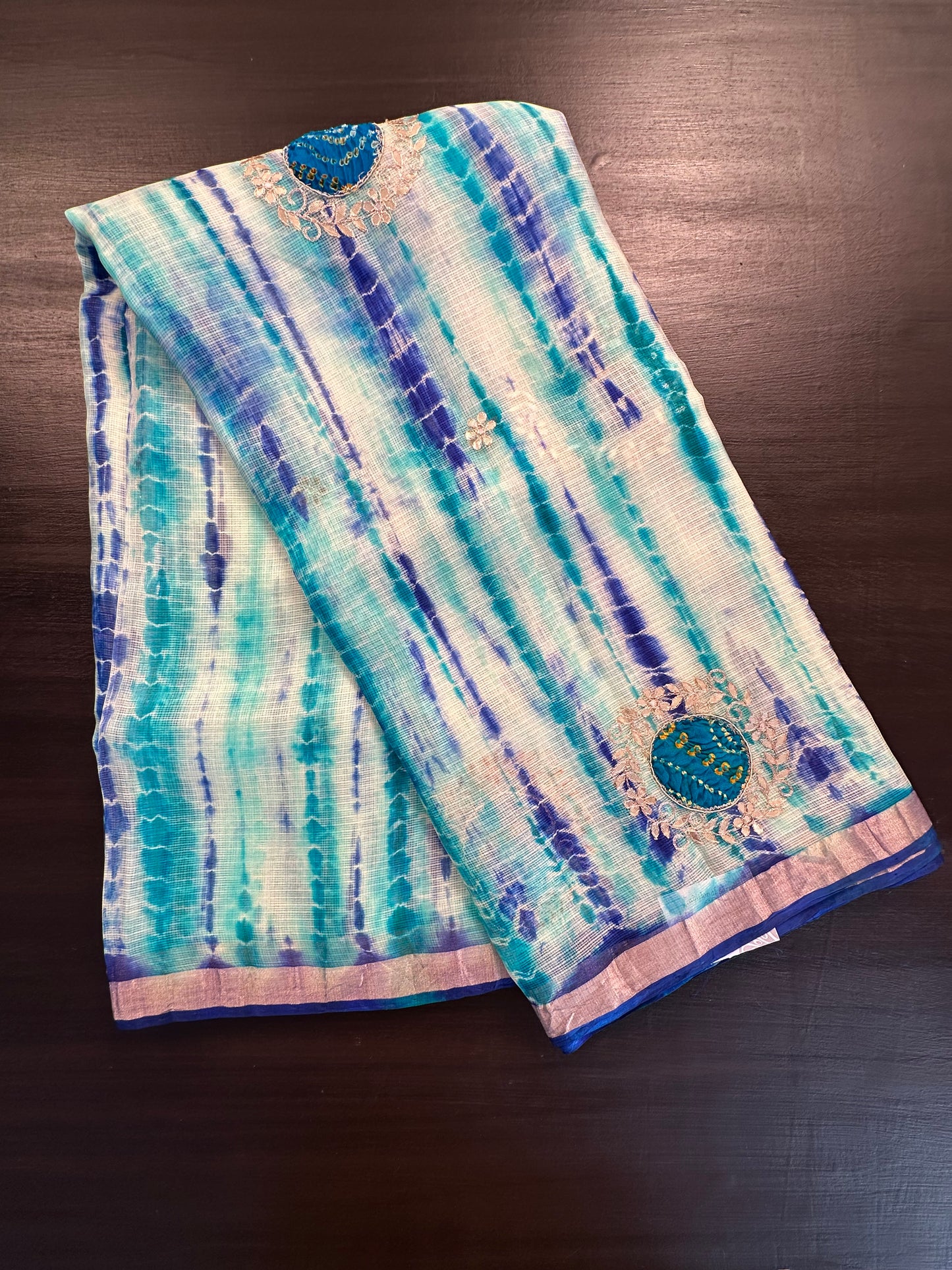 Shibori Bandhej Kota Silk Saree