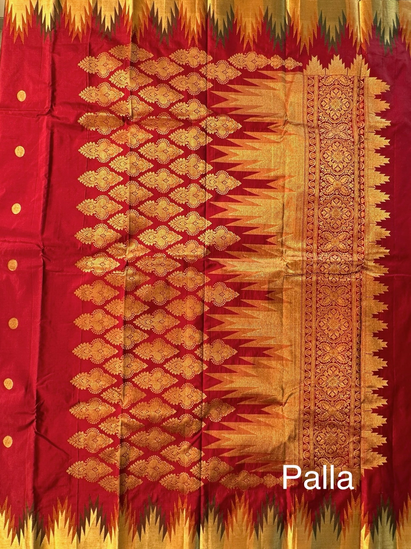 Madurai Temple Buta Pure Silk Saree