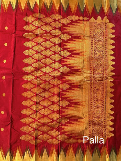 Madurai Temple Buta Pure Silk Saree