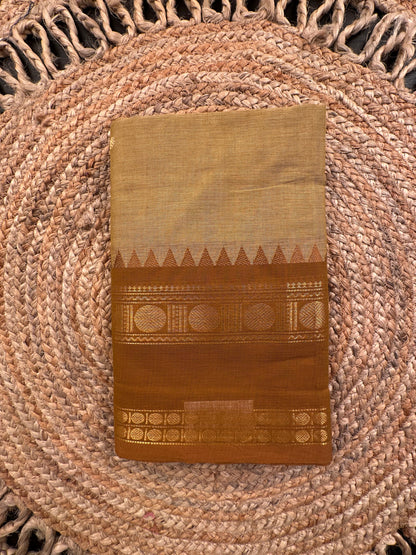 Beige Narayanpet Cotton Saree