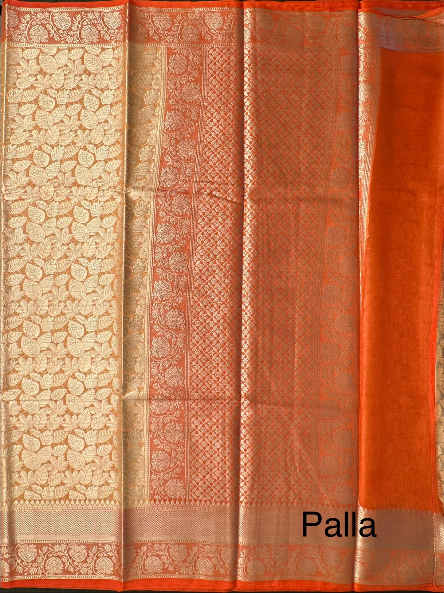 Peach-Orange Vartika Tissue Saree